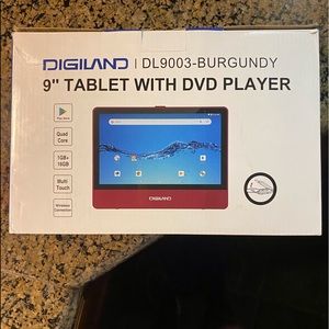 Digiland 2in1 Android Tablet DVD Player QuadCore13GHz 1GB 16GB 9”Tablet Android